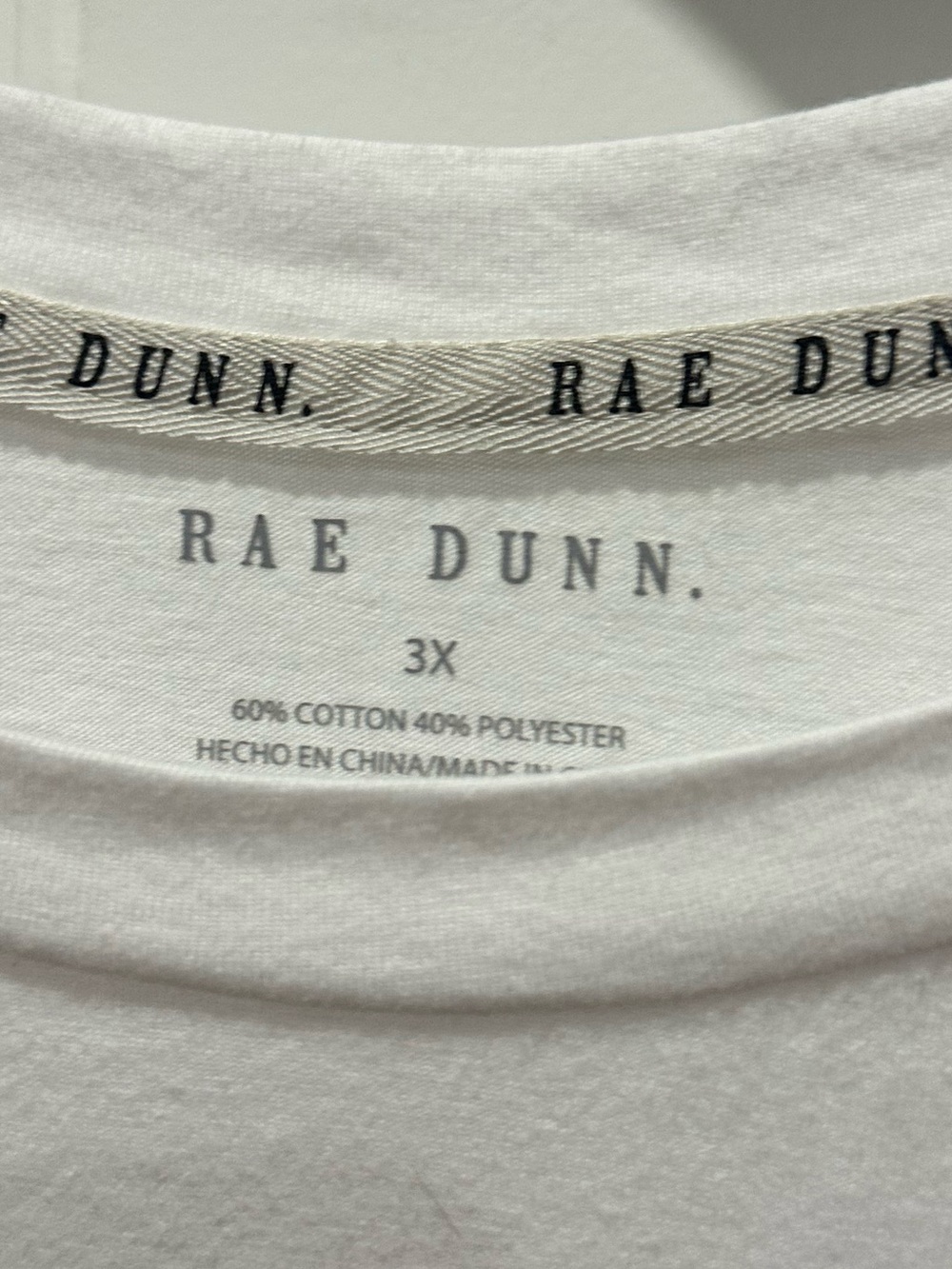 Rae Dunn 3X Summer Top White Shirt - Picture 3 of 4